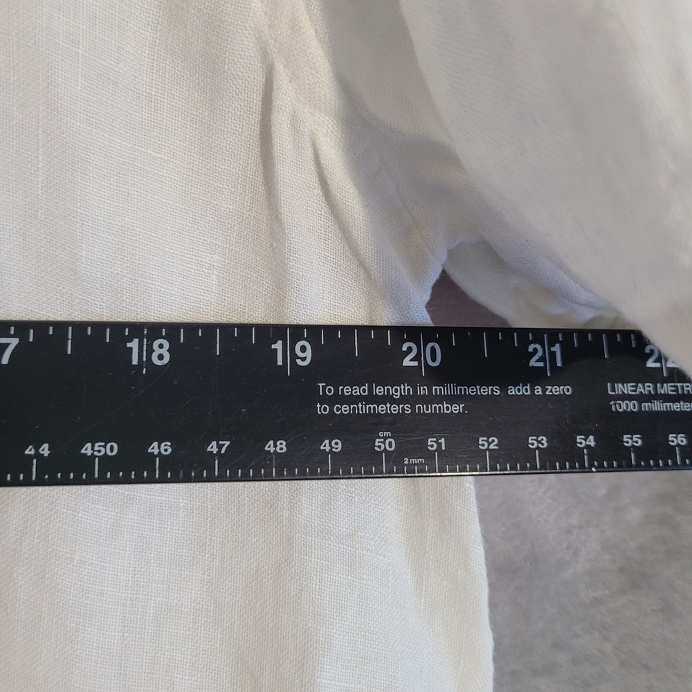 OuterKnown Baird McNutt Irish 100% Linen Button Down Short Sleeve Shirt Sm White - Picture 8 of 9